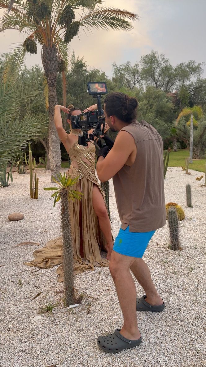Behind the scenes: Shooting Julia in a cactus garden in Morocco